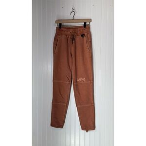 ASRU Aesthetic Revolution Joggers Size S Burnt Orange Streetwear Techwear